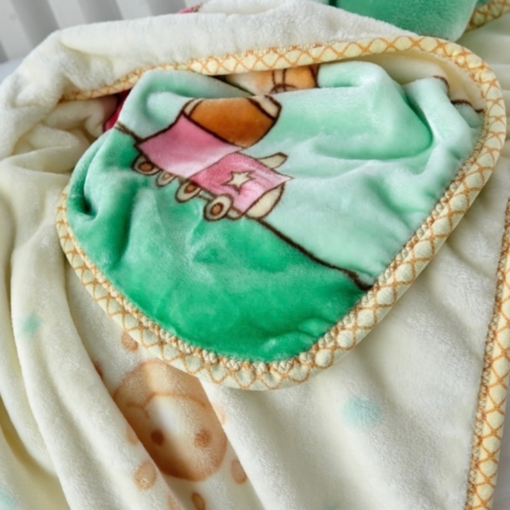 Super Soft Silky Baby Blanket 39" x 55" Two Bears New Cloud Baby Blanket - Picture 9 of 10